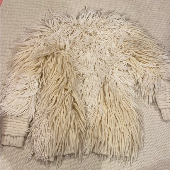 Adam Lippes Wool Shag Cardigan Jacket in Cream fits like a Med - Picture 8 of 14